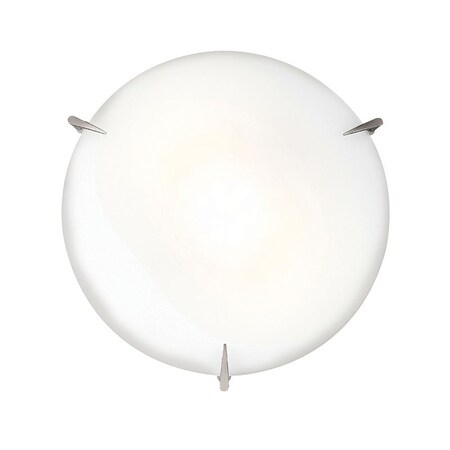 Access Lighting Zenon, LED Flush Mount, Brushed Steel Finish, Opal Glass 20661LEDDLP-BS/OPL